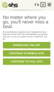How ahanet.net looks like on a mobile device such as an iPhone.