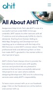 How ahitechno.com looks like on a mobile device such as an iPhone.