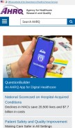 How ahrq.gov looks like on a mobile device such as an iPhone.