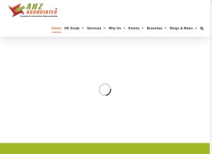 How ahzassociates.co.uk looks like on a tablet such as an iPad.