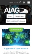 How aiag.org looks like on a mobile device such as an iPhone.