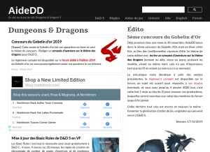 How aidedd.org looks like on a tablet such as an iPad.