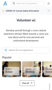 How aiesec.org looks like on a mobile device such as an iPhone.