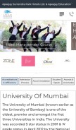 How aih.edu.in looks like on a mobile device such as an iPhone.