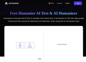 How aihumanize.io looks like on a tablet such as an iPad.