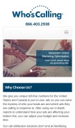 How aimdatabase.com looks like on a mobile device such as an iPhone.