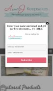 How aimeej.com looks like on a mobile device such as an iPhone.