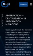 How aimtraction.software looks like on a mobile device such as an iPhone.