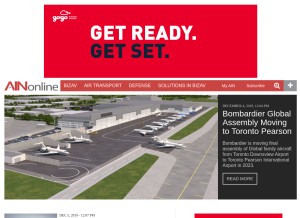 How ainonline.com looks like on a tablet such as an iPad.