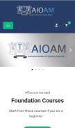 How aioam.org looks like on a mobile device such as an iPhone.