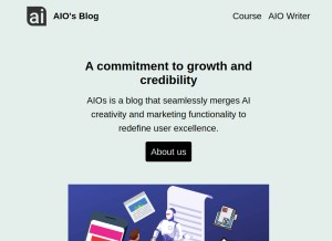 How aios.blog looks like on a tablet such as an iPad.