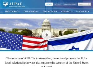 How aipac.org looks like on a tablet such as an iPad.