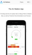 How air-matters.com looks like on a mobile device such as an iPhone.