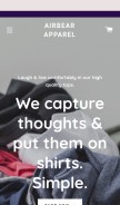 How airbearapparel.com looks like on a mobile device such as an iPhone.
