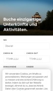 How airbnb.at looks like on a mobile device such as an iPhone.