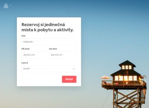 How airbnb.cz looks like on a tablet such as an iPad.