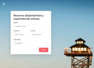 How airbnb.mx looks like on a tablet such as an iPad.