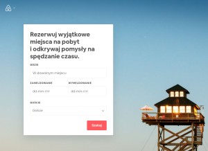 How airbnb.pl looks like on a tablet such as an iPad.