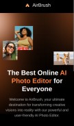 How airbrush.com looks like on a mobile device such as an iPhone.