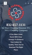 How airduct-cleaninghouston.com looks like on a mobile device such as an iPhone.