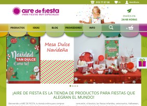 How airedefiesta.com looks like on a tablet such as an iPad.