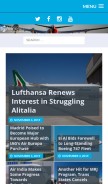 How airlinegeeks.com looks like on a mobile device such as an iPhone.