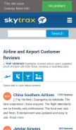 How airlinequality.com looks like on a mobile device such as an iPhone.