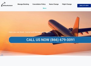 How airlinesassistantdeals.com looks like on a tablet such as an iPad.