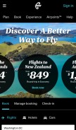How airnewzealand.com looks like on a mobile device such as an iPhone.