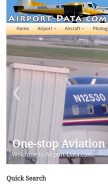 How airport-data.com looks like on a mobile device such as an iPhone.