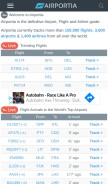 How airportia.com looks like on a mobile device such as an iPhone.