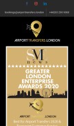 How airporttransfers.london looks like on a mobile device such as an iPhone.