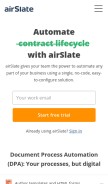 How airslate.com looks like on a mobile device such as an iPhone.