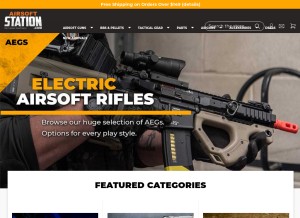 How airsoftstation.com looks like on a tablet such as an iPad.