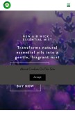 How airwick.us looks like on a mobile device such as an iPhone.