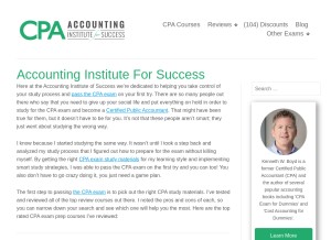 How ais-cpa.com looks like on a tablet such as an iPad.