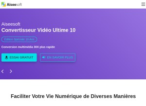 How aiseesoft.fr looks like on a tablet such as an iPad.