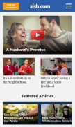 How aish.com looks like on a mobile device such as an iPhone.