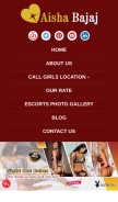 How aishabajaj.com looks like on a mobile device such as an iPhone.