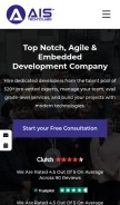 How aistechnolabs.com looks like on a mobile device such as an iPhone.