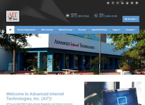 How aitcom.net looks like on a tablet such as an iPad.