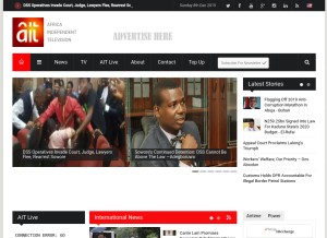 How aitonline.tv looks like on a tablet such as an iPad.