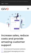 How aivo.co looks like on a mobile device such as an iPhone.