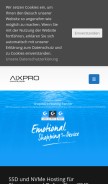 How aix-cloud.de looks like on a mobile device such as an iPhone.