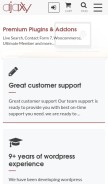 How ajaxy.org looks like on a mobile device such as an iPhone.