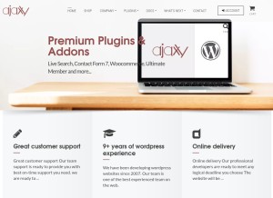 How ajaxy.org looks like on a tablet such as an iPad.