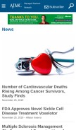 How ajmc.com looks like on a mobile device such as an iPhone.