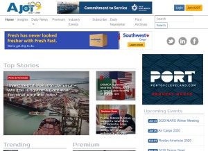 How ajot.com looks like on a tablet such as an iPad.