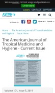 How ajtmh.org looks like on a mobile device such as an iPhone.