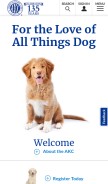 How akc.org looks like on a mobile device such as an iPhone.